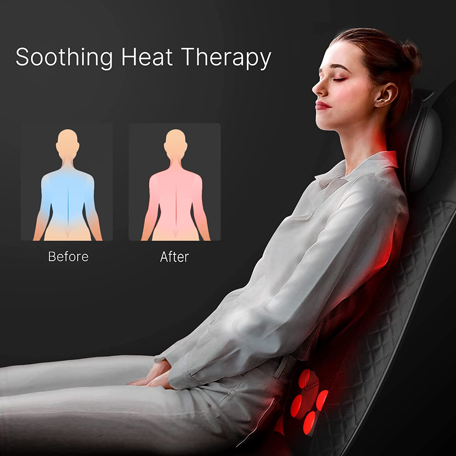 terapia de calor de masaje espalda